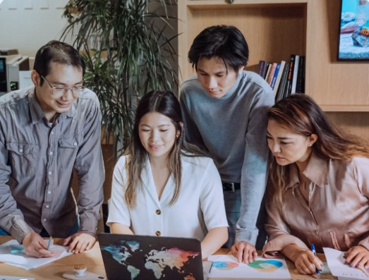 Diverse team working